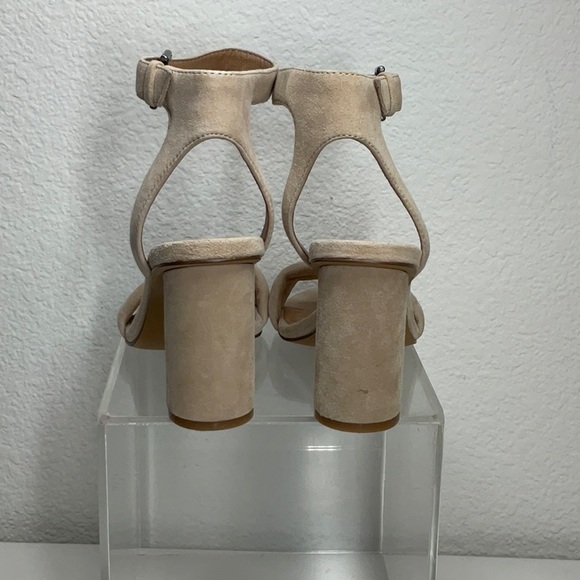 Madewell Rosalie Suede High Heel Sandal Sand Dune Size 7 - Picture 8 of 11